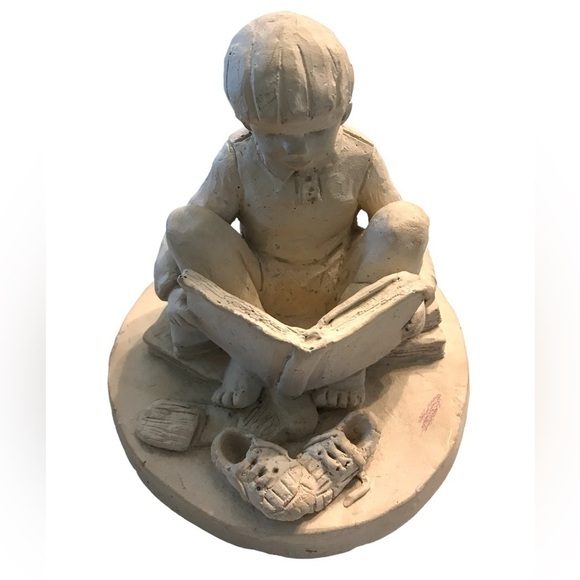 Austin Sculpture Dee Crowley Rare Book Worm Boy Statue - Picture 2 of 9